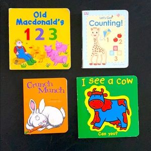 8/$25 😎 4 animal counting & rhyming book bundle